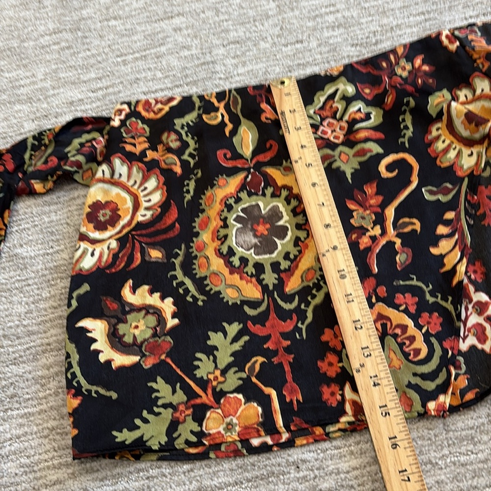 Zara Black and Orange Floral Mini Skirt - Picture 6 of 10